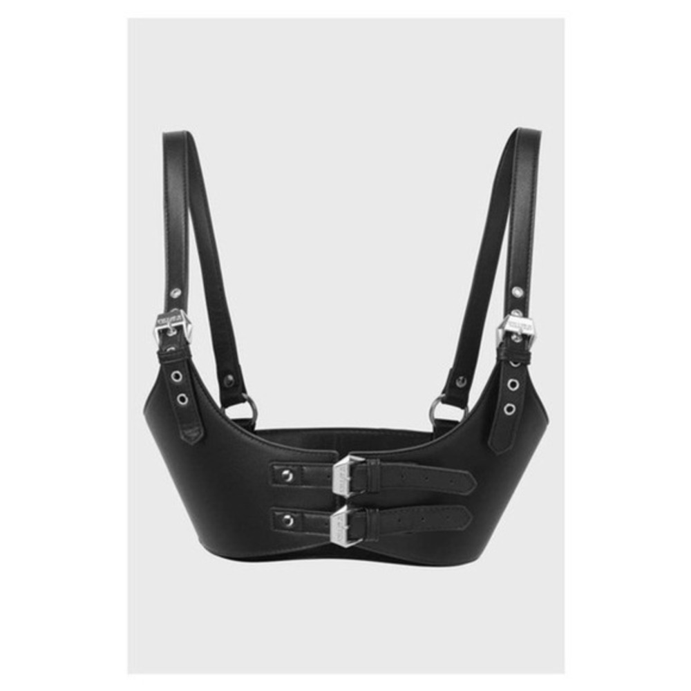 Killstar ember pit black pu harness silver hardware M-L